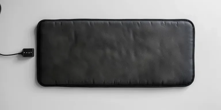 A black rectangular battery warmer