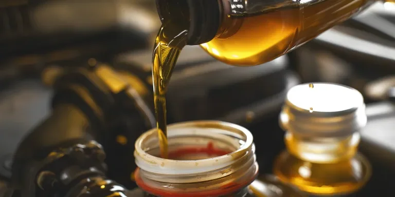 A photo of brake fluid change being done
