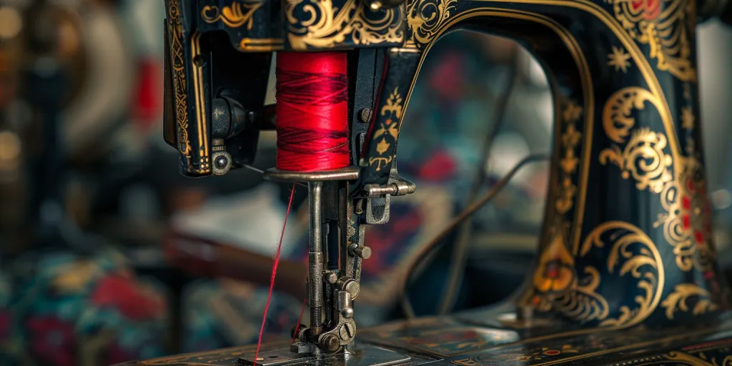 Una máquina de coser antigua