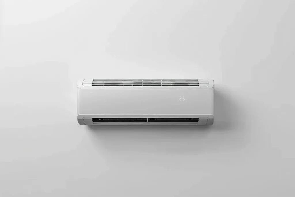Product photo of air conditioner on a white background