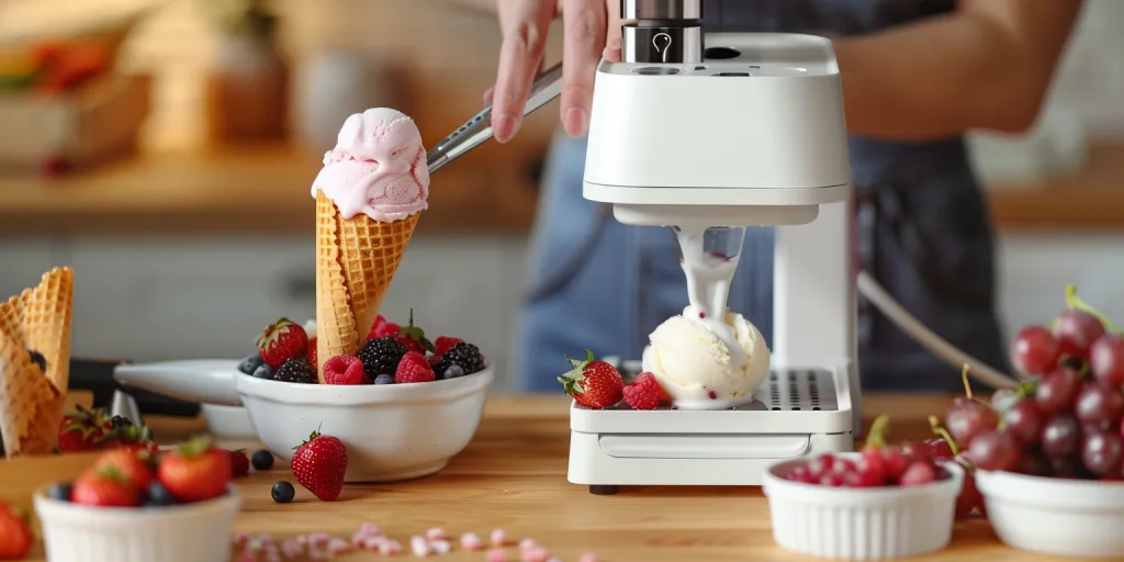This is an ice cream maker machine