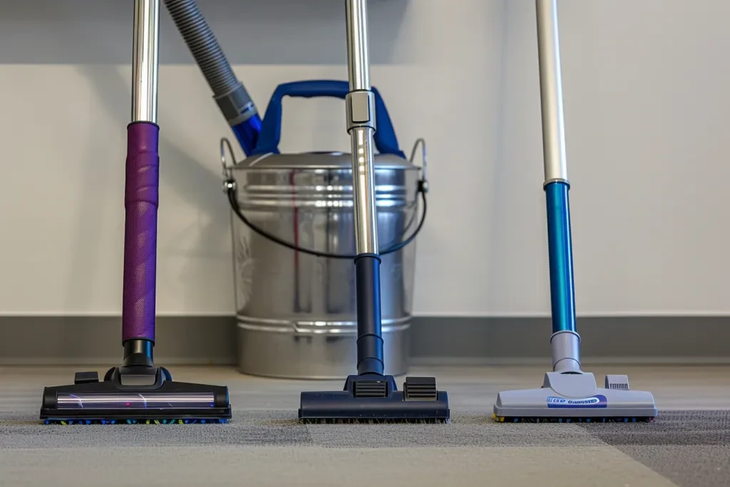 Three different vacuum cleaner