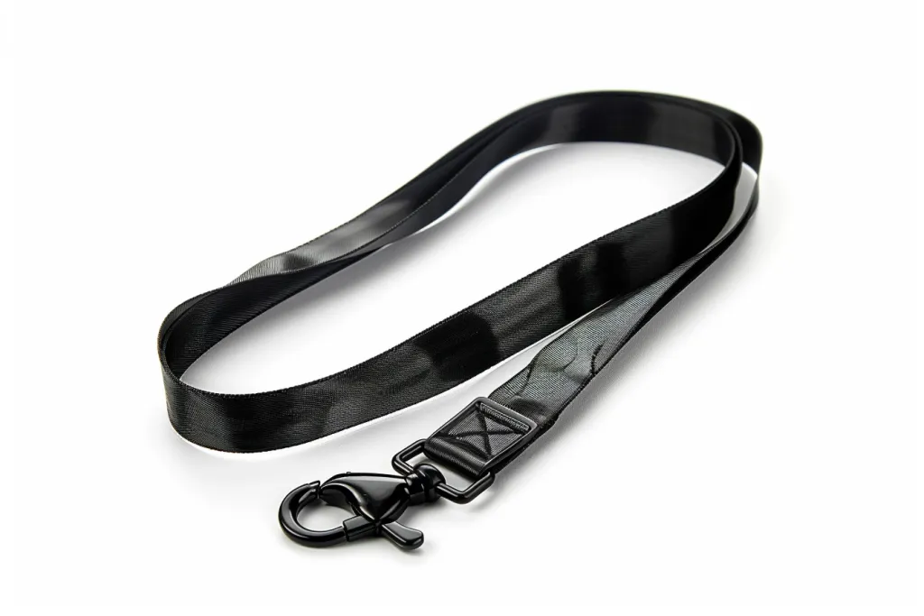 black lanyard with clear without lettering