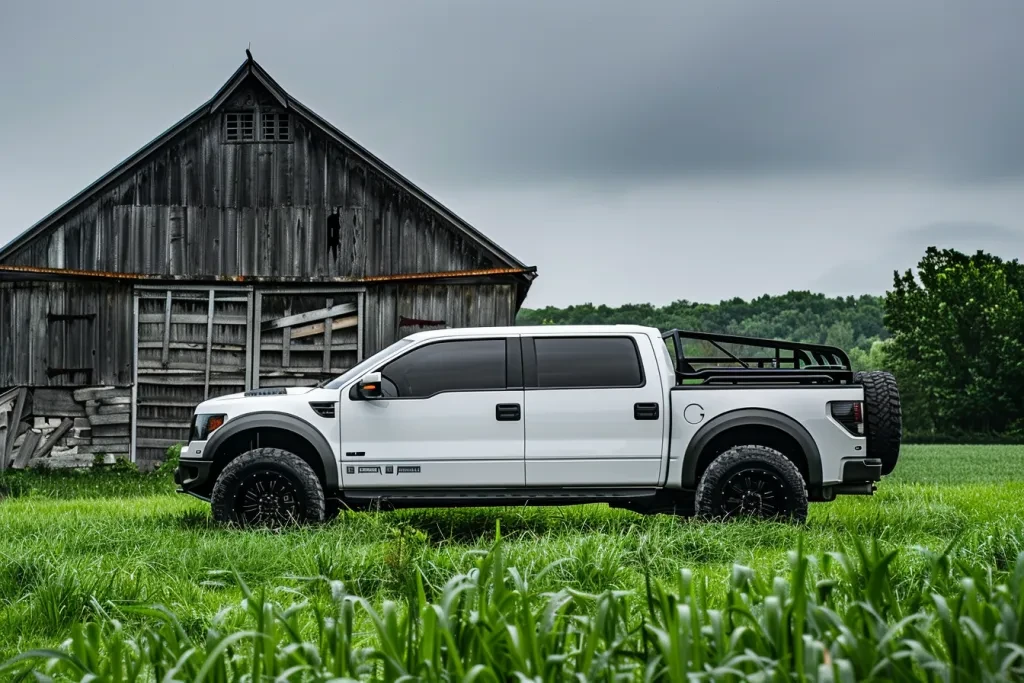 black tinted windows and white paint