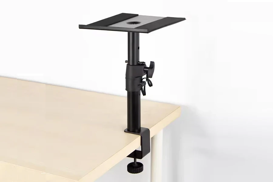 desk clamp-on home theater HIFI adjustable height bookshelf desktop speaker stand