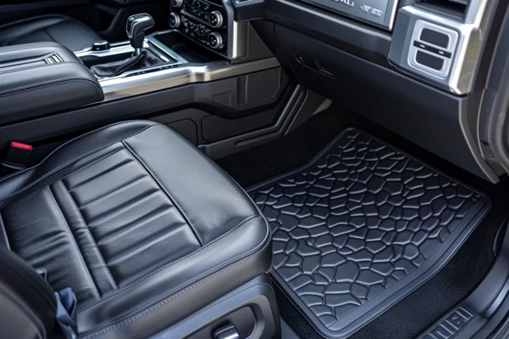 flat black rubber car floor mat