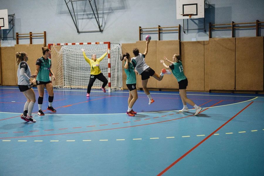 group of women handball players