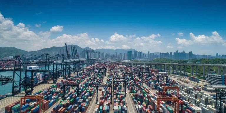 huge industrial port