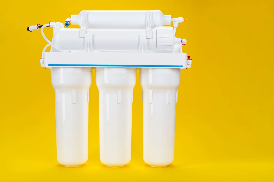 new osmosis water filter on a yellow background
