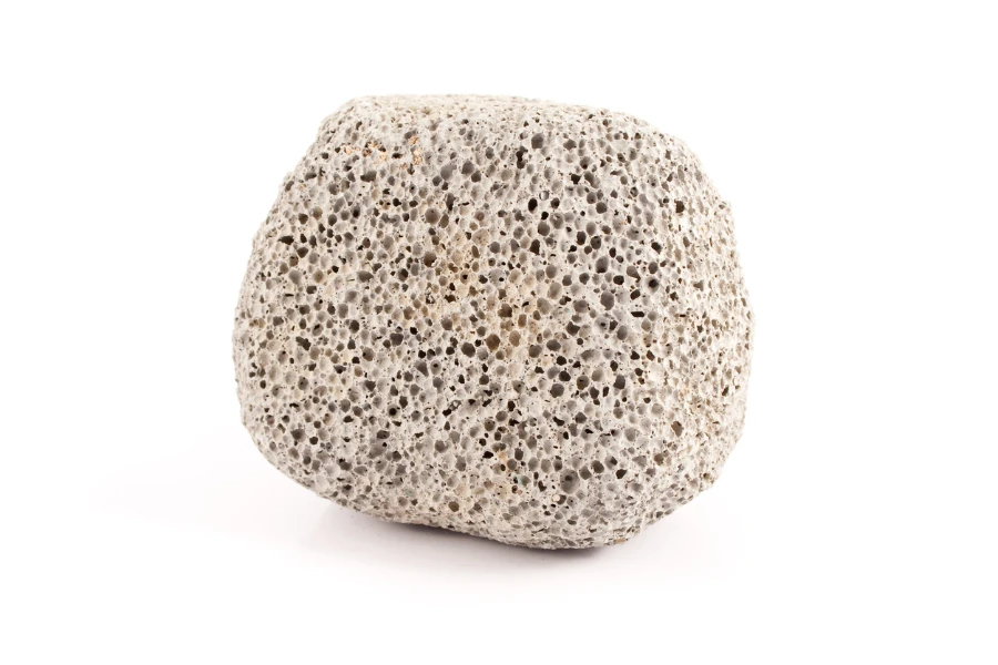 Pumice Stone Detail Isolated on White
