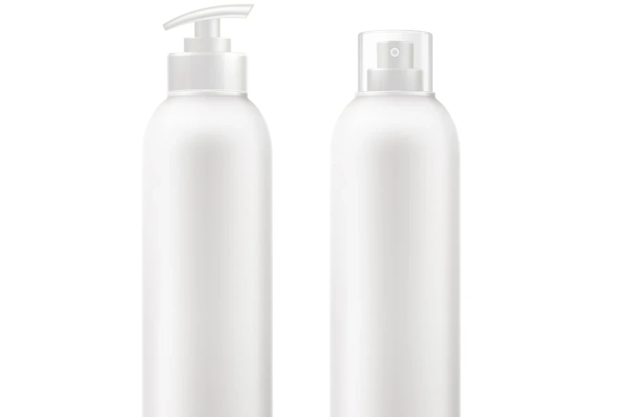 Realistic spa cream tube, deodorant bottle with dispenser mock up set
