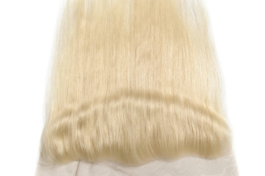 13 by 4 straight blonde human hair lace frontal