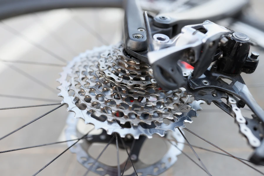 Rear bicycle cassette with wheel
