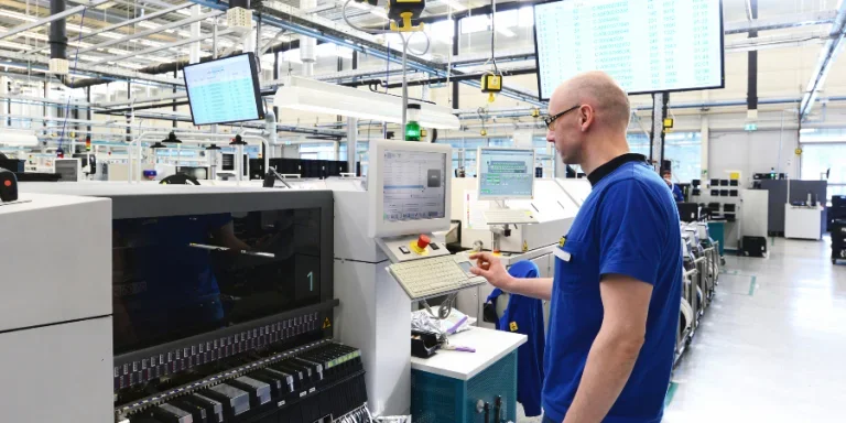 production and assembly of microelectronics in a hi-tech factory
