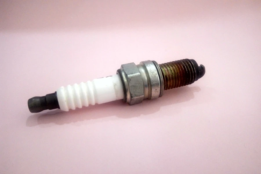 A motorcycle spark plug