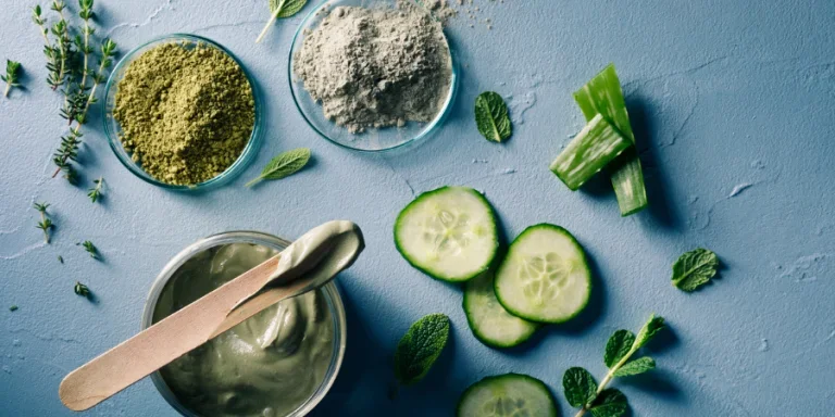 Green face mask