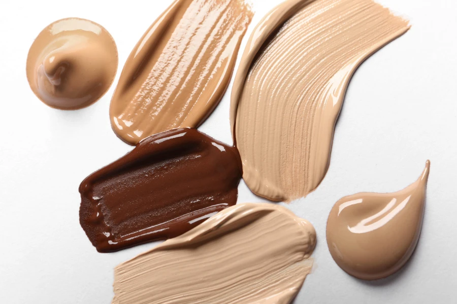 different colors of face foundation