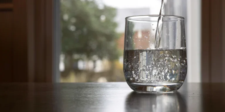 a glass of pure water