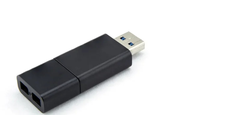 USB flash drive isolated on white background