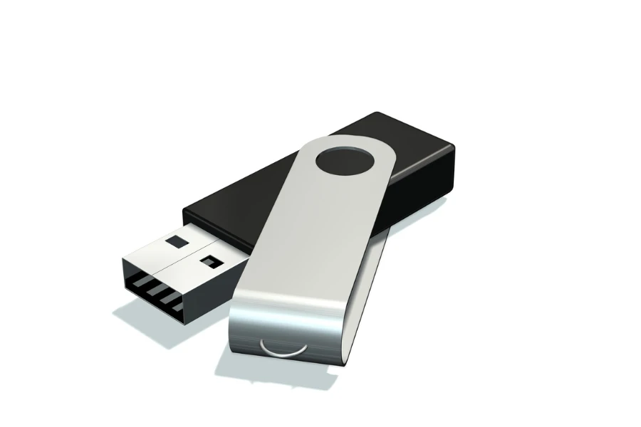 USB Flash Memory Drive Stick isolated on white