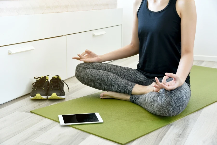 Young woman exercising