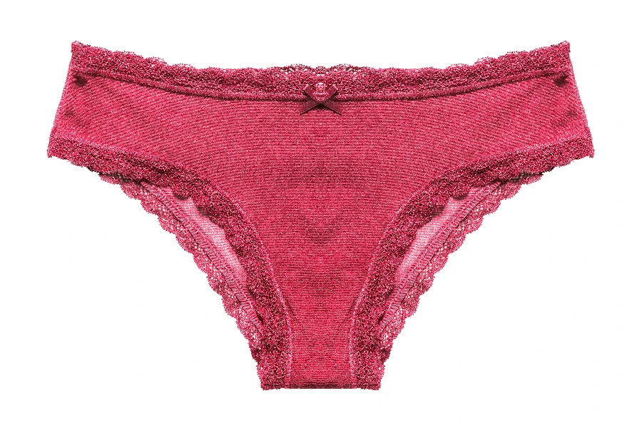 Pink cotton panty isolated over white