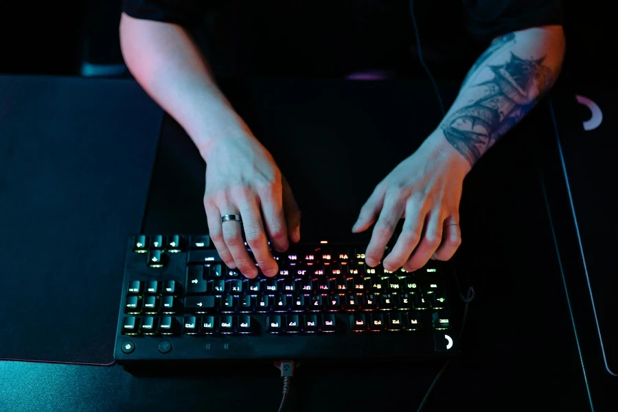 Person Using a Keyboard