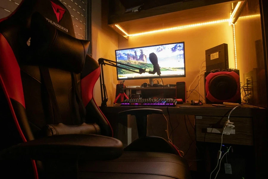 Gaming Gear in a Dark Room