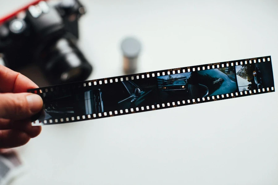 Person Holding Film Strip