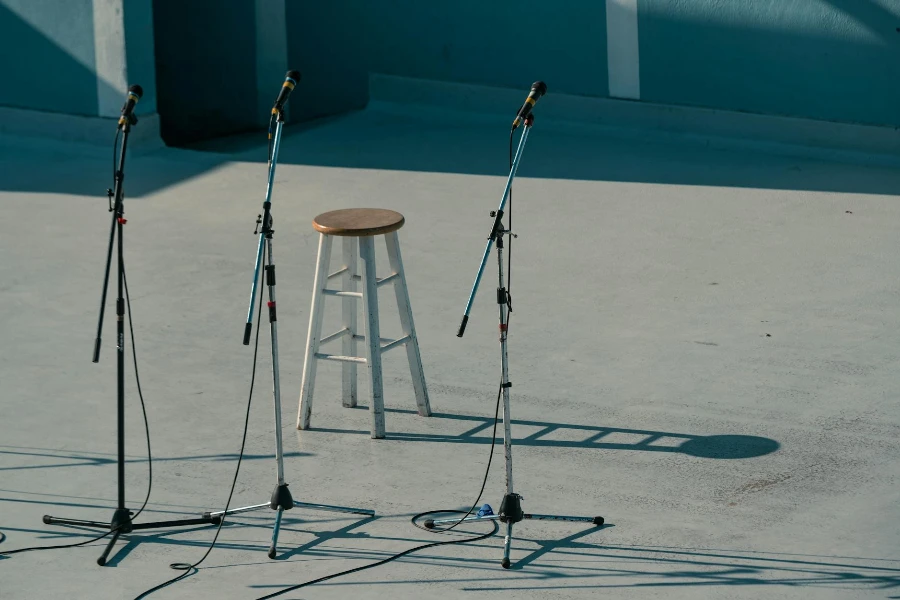 Microphones and a Bar Stool