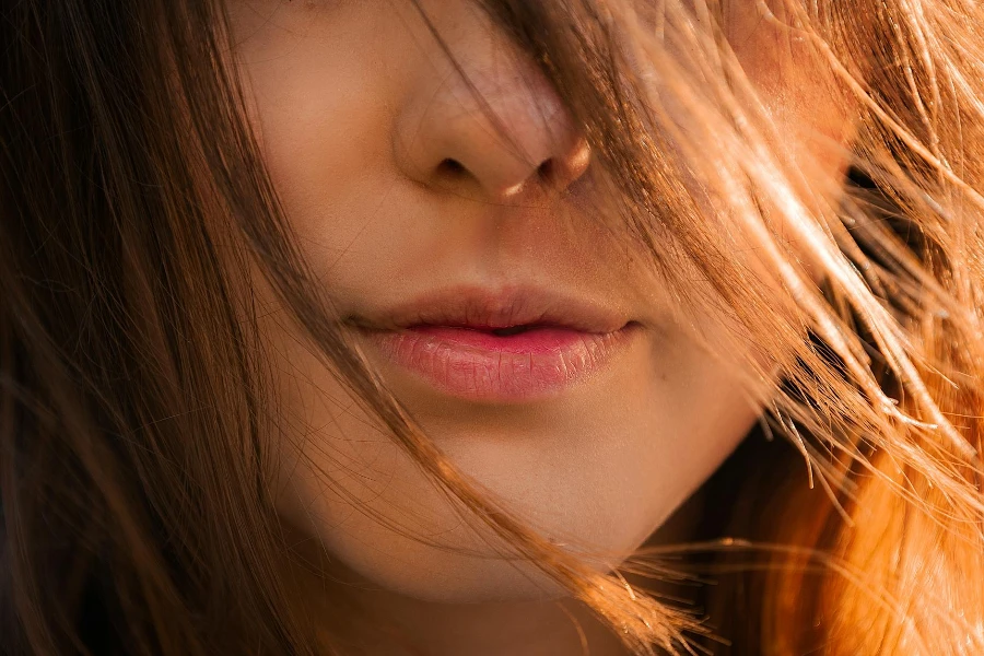 Close-Up Shot of a Woman's Lip