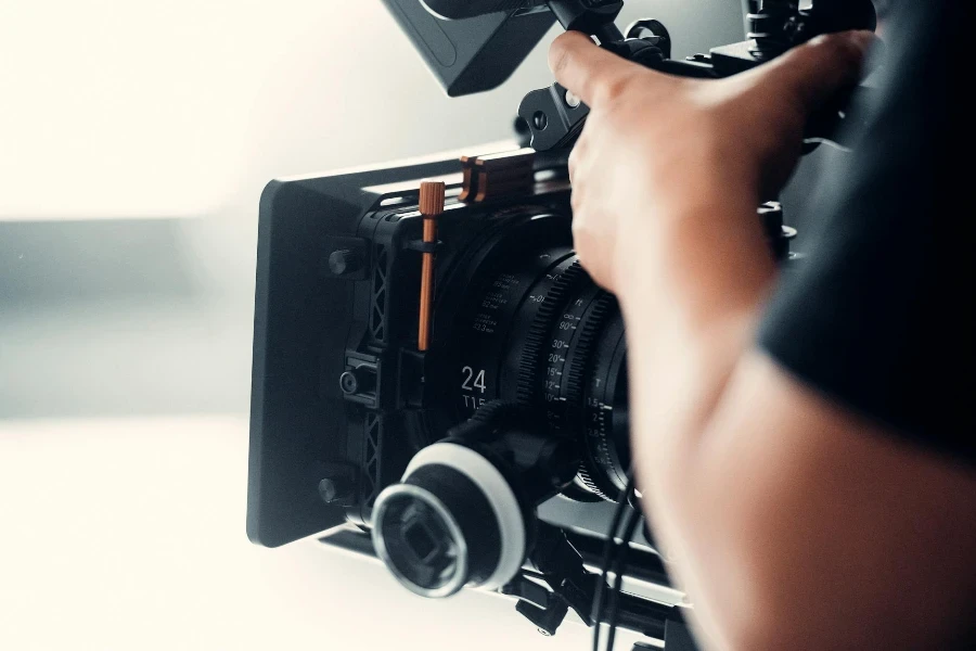 Man Holding a Camcorder