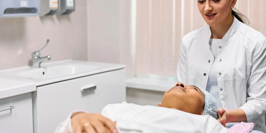 Woman Lying on Bed during Appointment