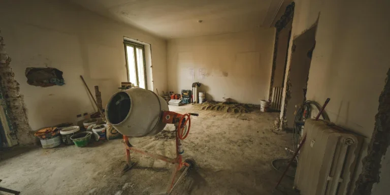 Concrete Mixer in Renovated Building