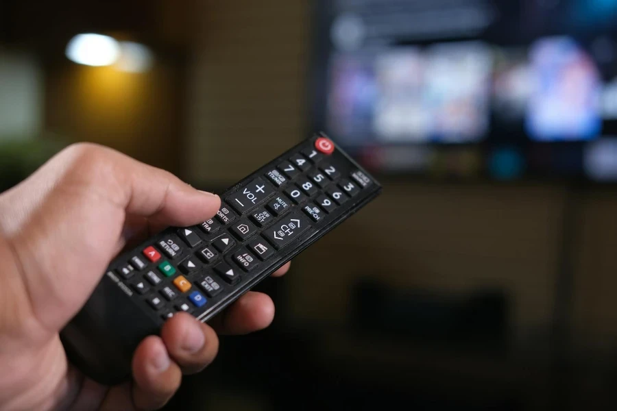 Person Holding Black Remote Control