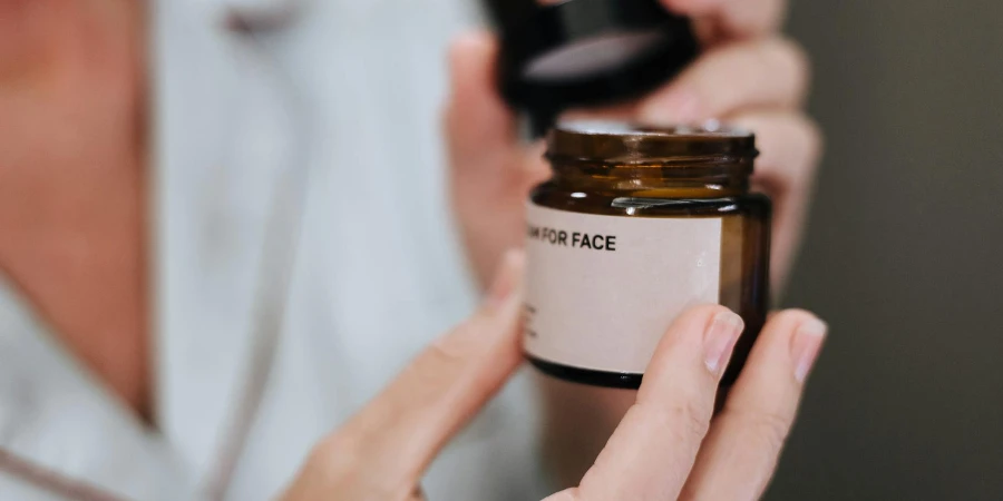 Woman holding Face Cream