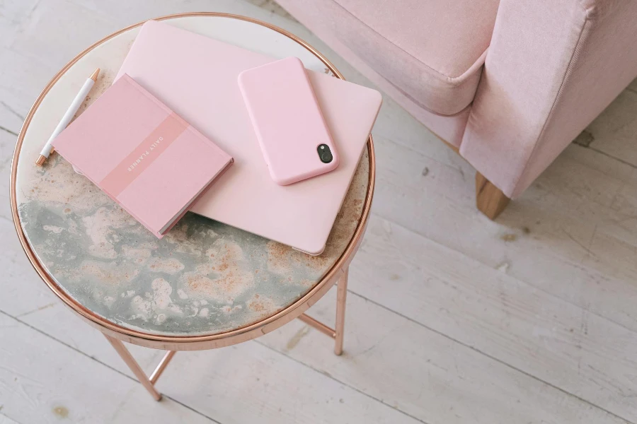 Laptop and phone with Pink Cases