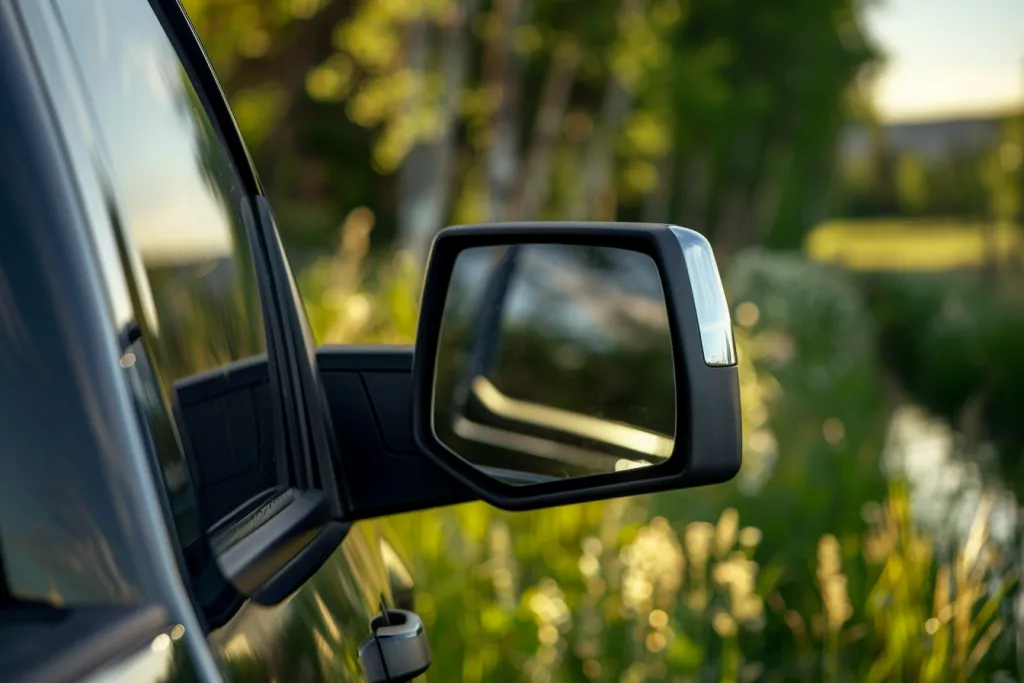 lensed side view mirror and the left hand mirror