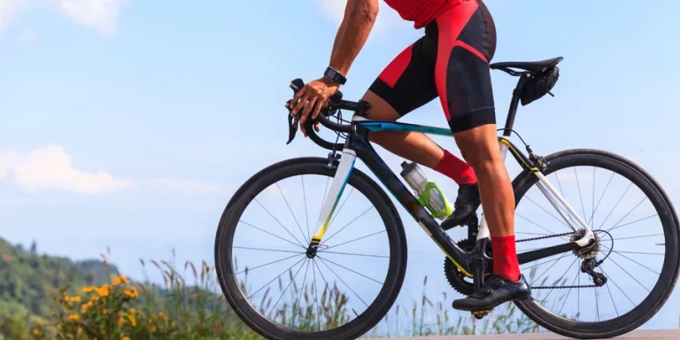 man on a bicycle