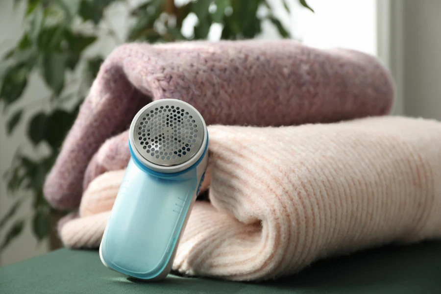 modern lint shaver on woolen sweaters