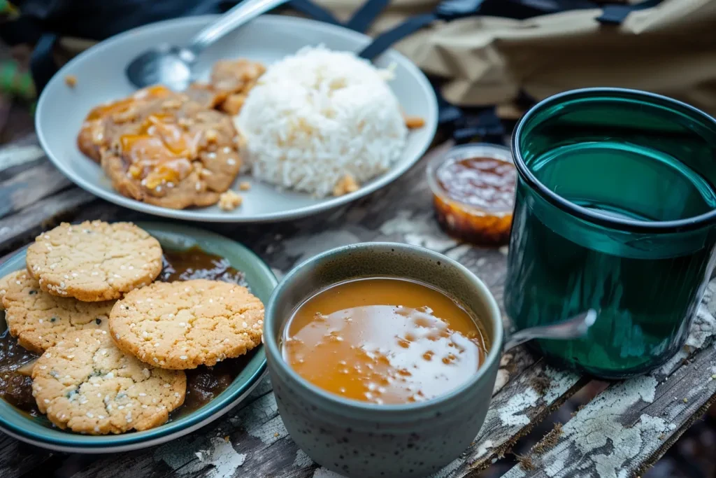 photo of an camp dinner