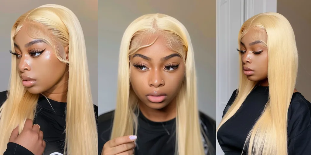 photos of different angles and views showing the wig in the style of different artists