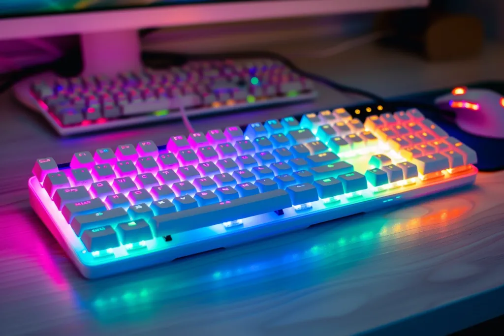 redline white gaming keyboard