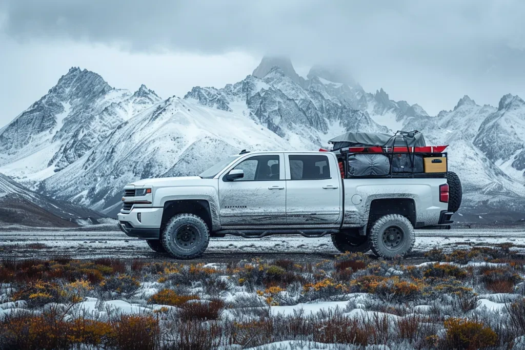 roof box for camping on the back of the truck