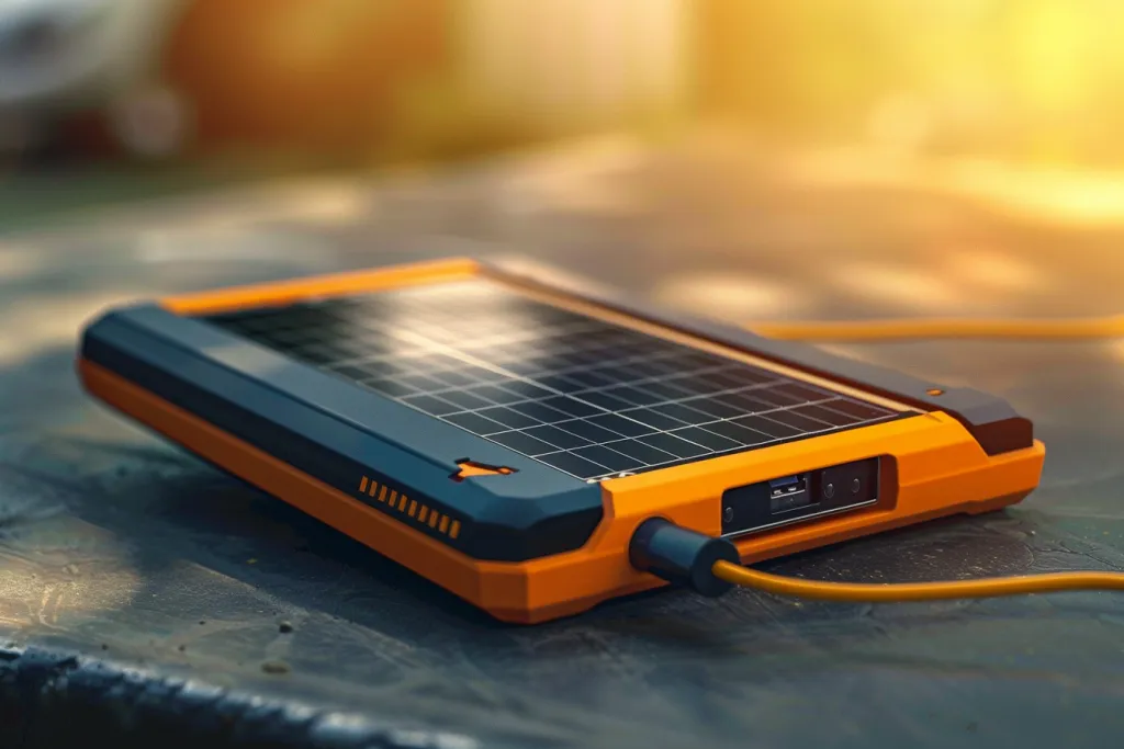 solar charger with power cable