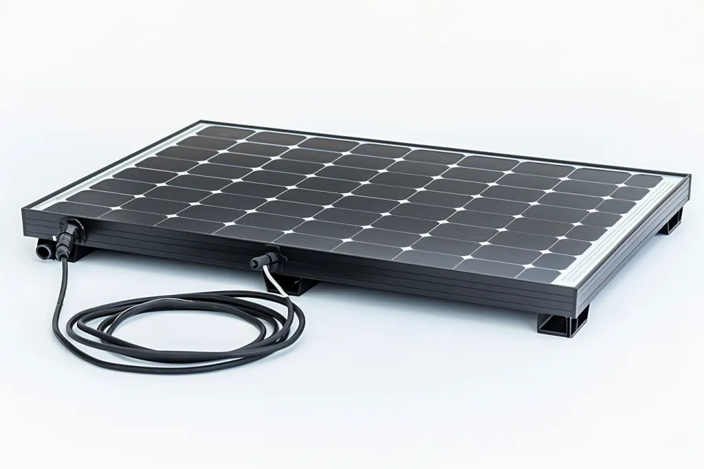 solar panel with power cable