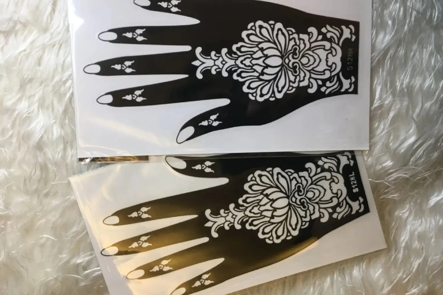 Tattoo stencil paper with intricate designs