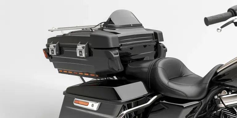 the top case is made of black plastic
