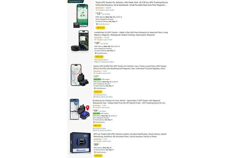 top-selling GPS trackers