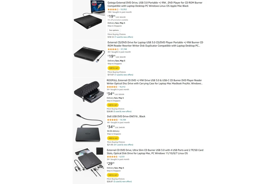 top-selling optical drives